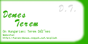 denes terem business card